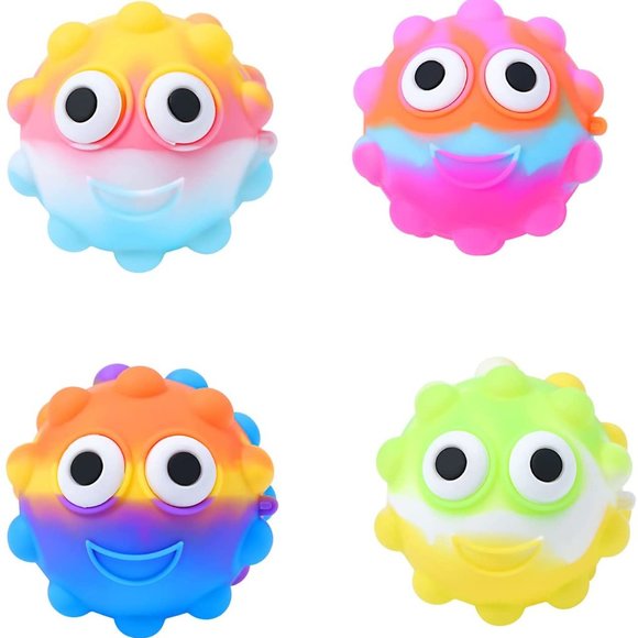 4 Piece of Squeeze Eyes Pop It Easter Toys Assorted - Picture 1 of 7